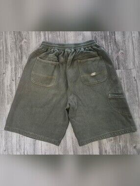 FUBU Vintage Y2K Baggy Sweat Shorts Streetwear Hip Hop 2XL Olive Green